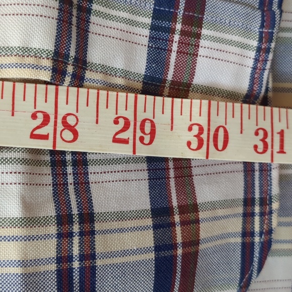 L.L. Bean men's vintage small plaid short sleeve shirt - Picture 4 of 9